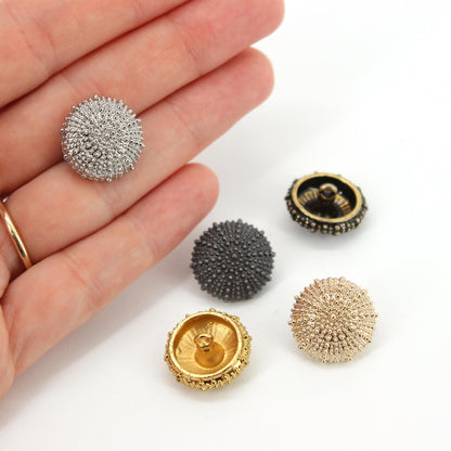 Sea Urchin Decorative Metal Shank Button - 28L (18mm) - 5611