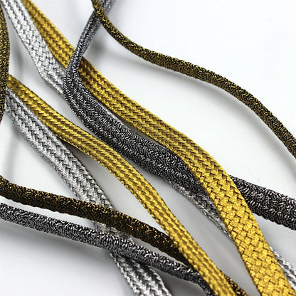 Flat Metallic Tubular Braid 7644