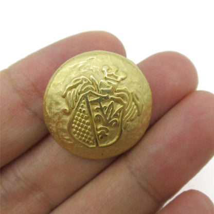 Metal Button With Shield Design 4389