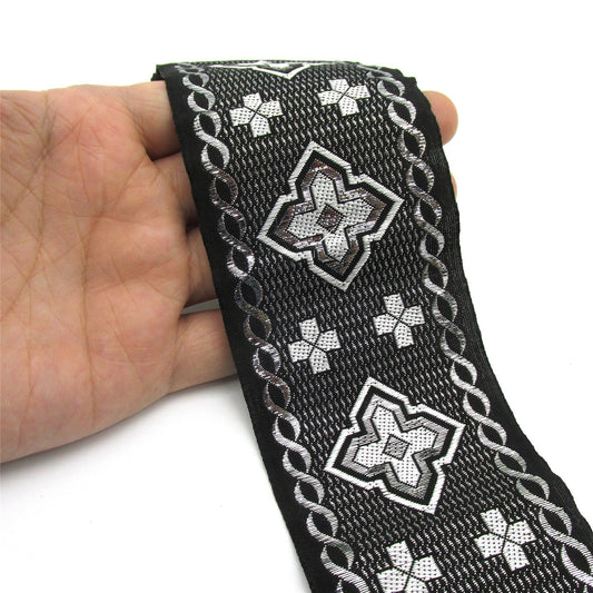Wide Celtic Brocade Braid - 6cm - by the metre - 8246