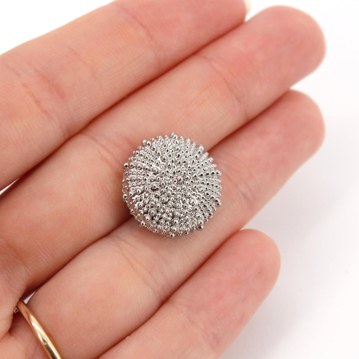 Sea Urchin Decorative Metal Shank Button - 28L (18mm) - 5611