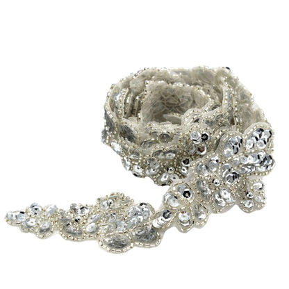 Sequin Flower Braid Trim 38mm 8808