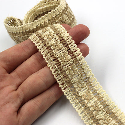 2-Tone Jute Braid Natural 35mm x1m - 8363