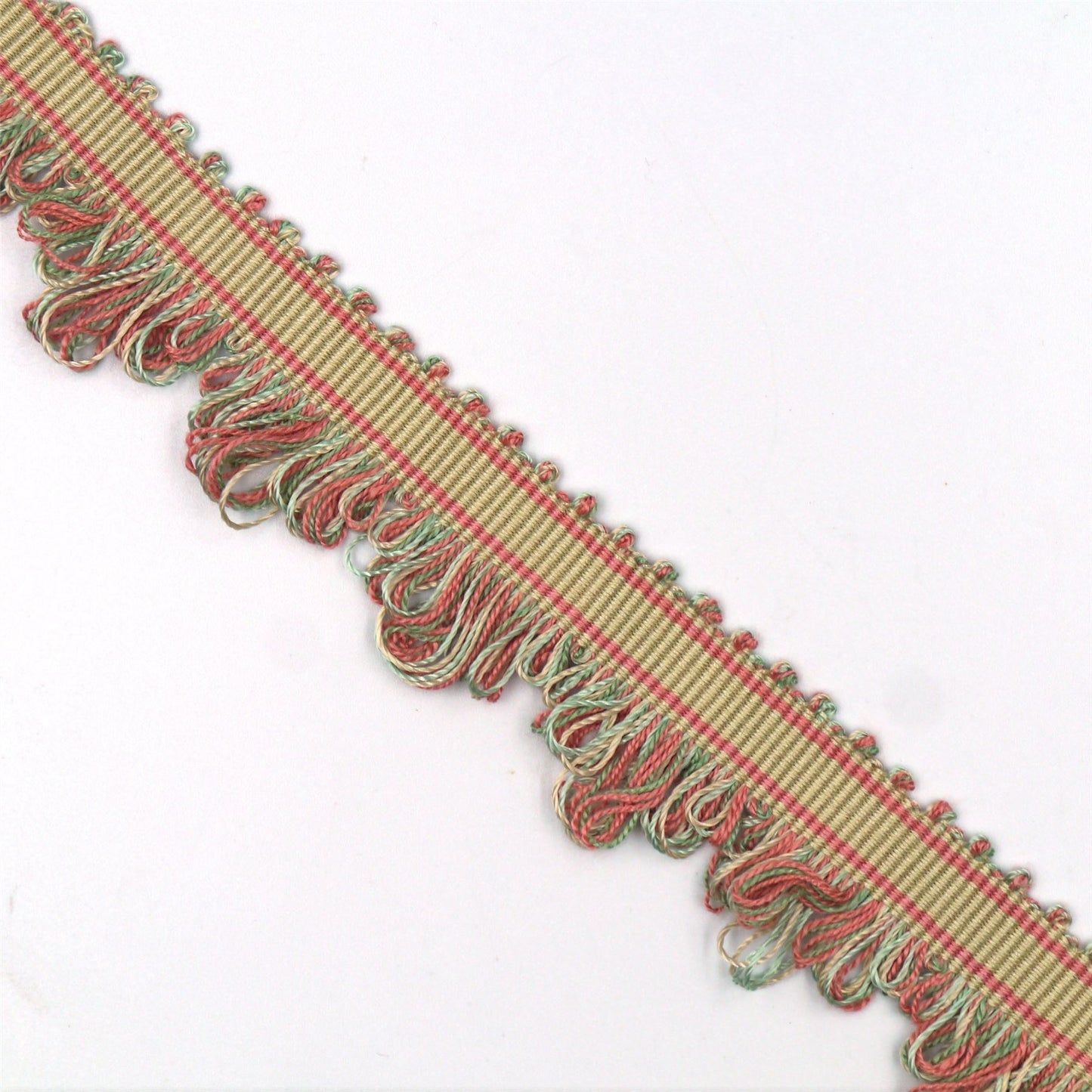 Grosgrain Braid With Van Dyke Looped Fringe 30mm 6179