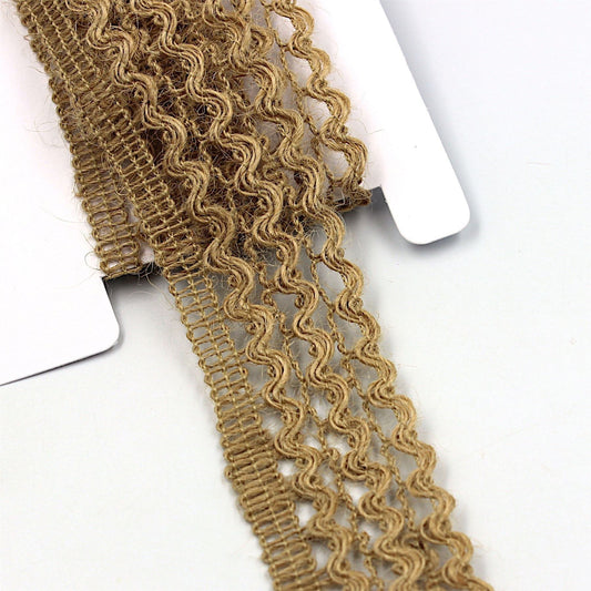 Wide Jute Wiggle Braid Natural 40mm 5341