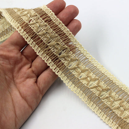 2-Tone Jute Braid Natural 42mm 8368