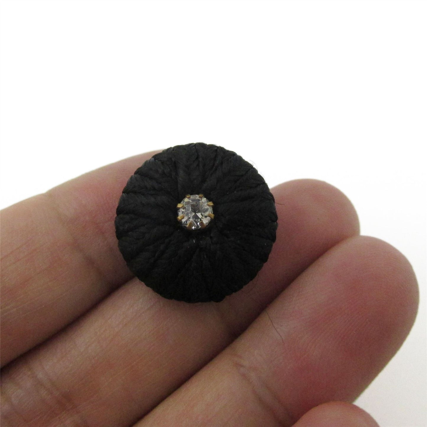 Passementerie Corded Button with Diamante Centre - 4363