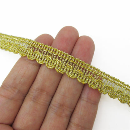 Metallic Braid With Scalloped Edge 12mm 3346