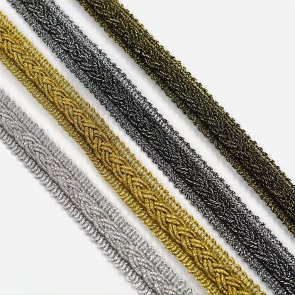 Metallic Gimp Braid With Plait 13mm 6342