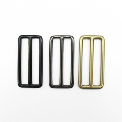 Rectangle Metal Tri Slider Buckle - 58mm - 5326