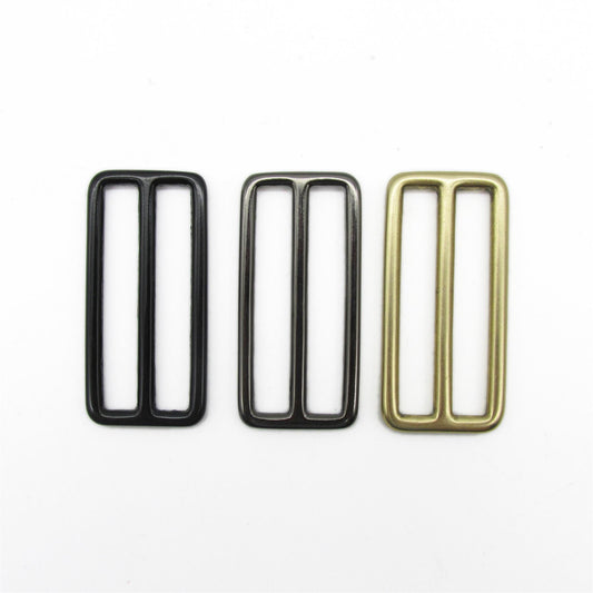 Rectangle Metal Tri Slider Buckle - 58mm - 5326