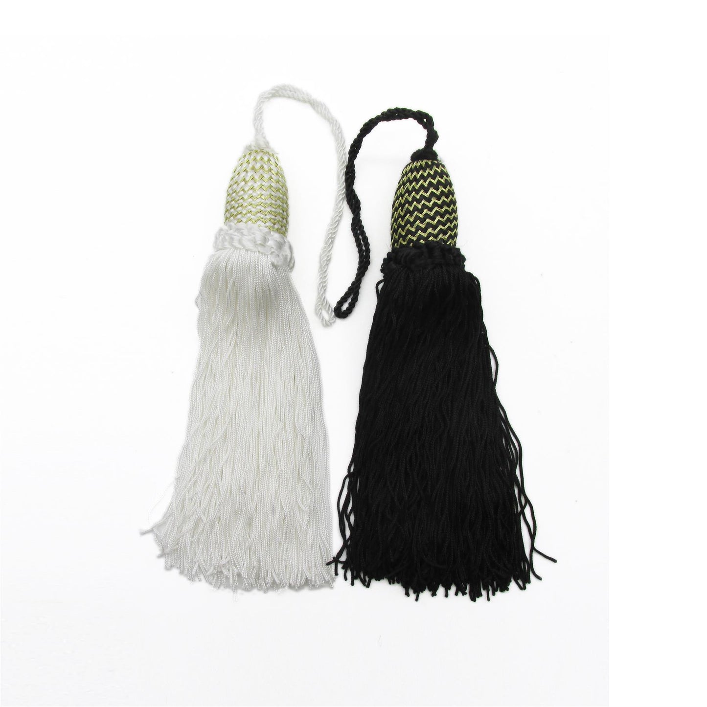 Tassel with Metallic Zigzag Pattern - 15cm - 8241