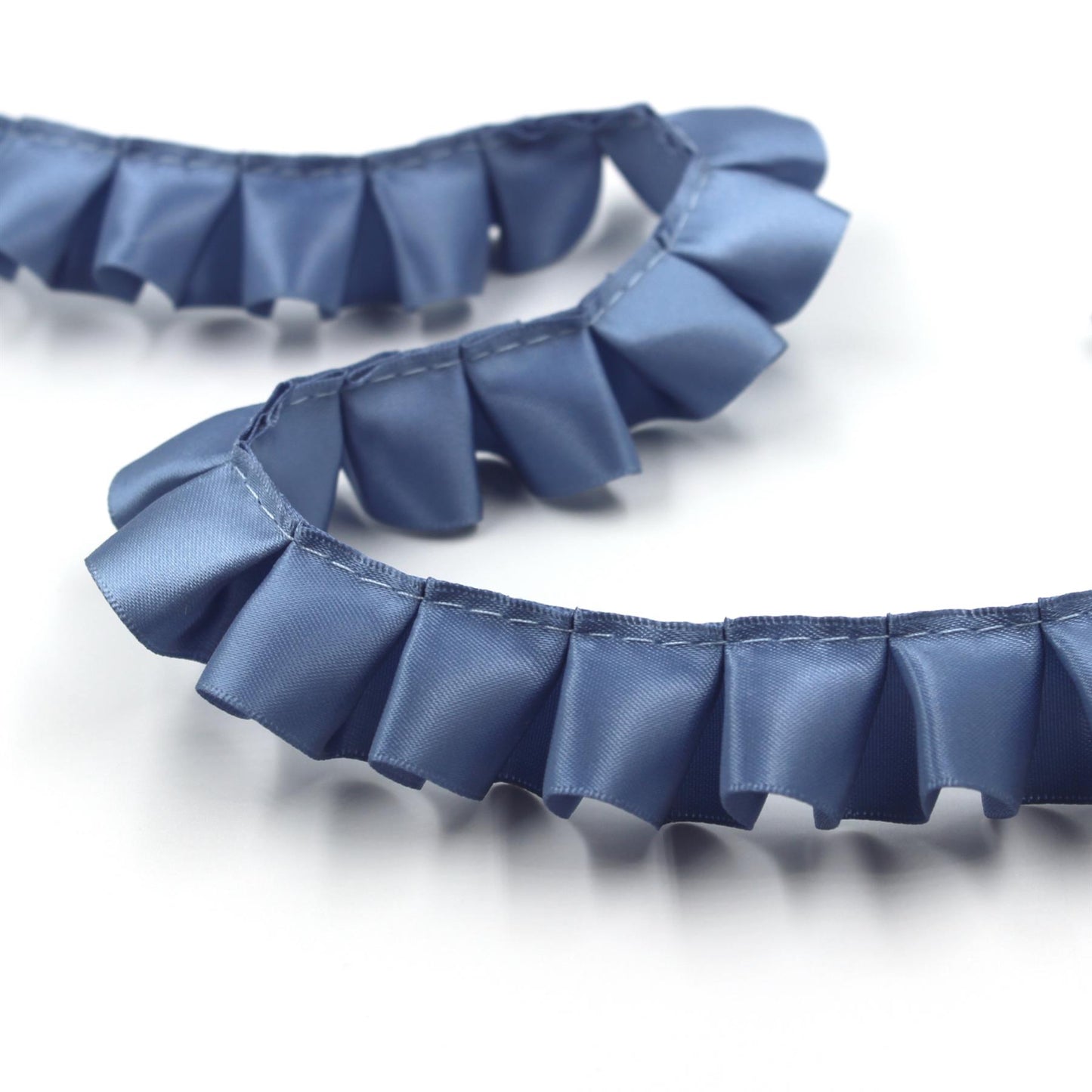 Box Pleated Double Satin Ribbon - 25mm - by the metre - 7232
