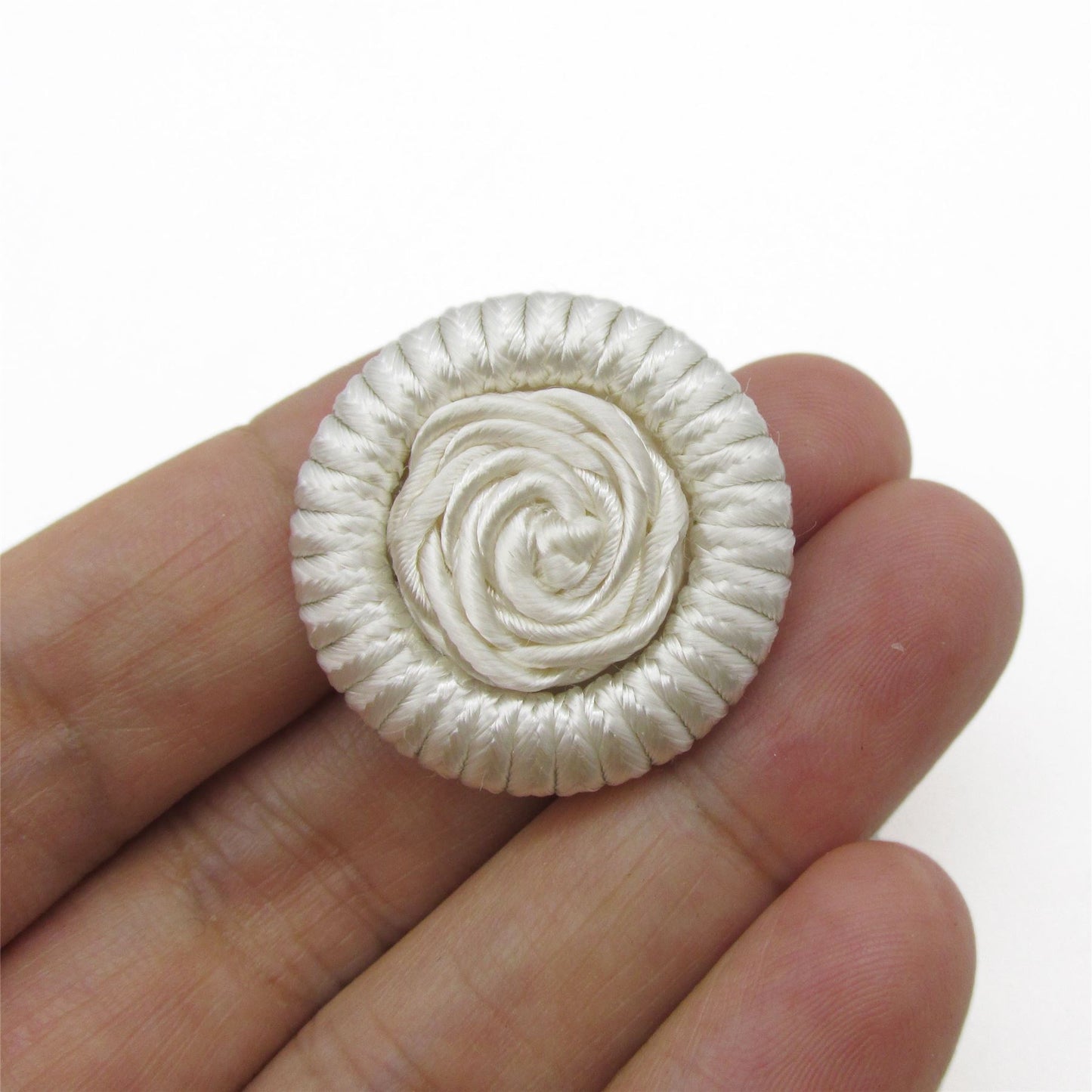 Corded Button with Curled Centre - 4361