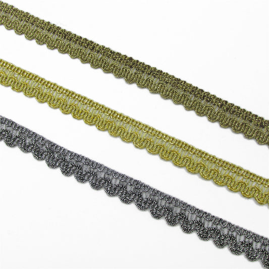 Metallic Braid With Scalloped Edge 12mm 3346