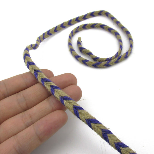 Plaited Jute Cord Purple Natural 2987