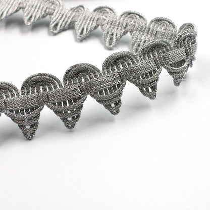 Pointed Chunky Metallic Braid 30mm x 1m - 6441