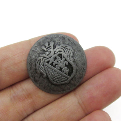 Metal Button With Shield Design 4389