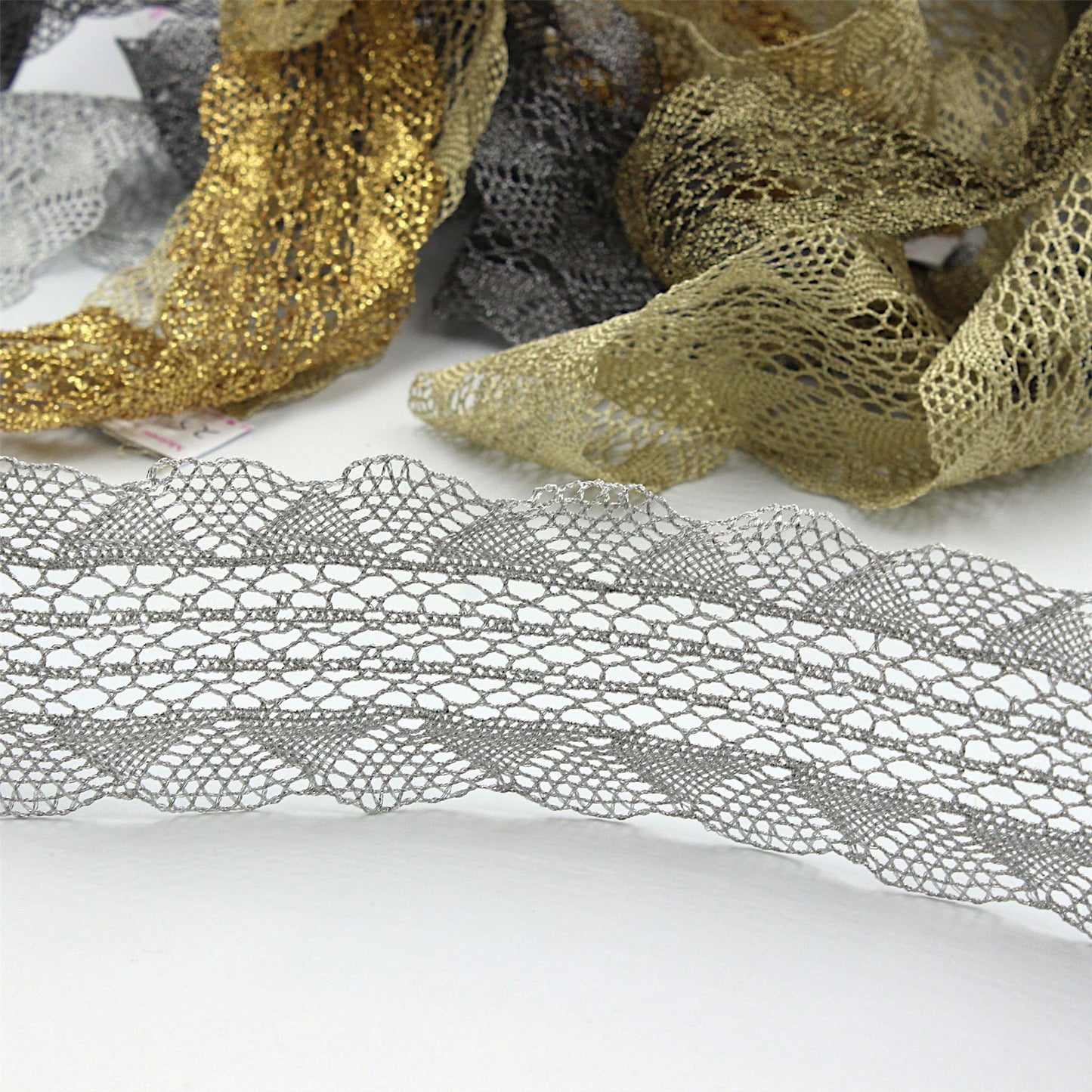 Wide Metallic Lace 50mm 9198