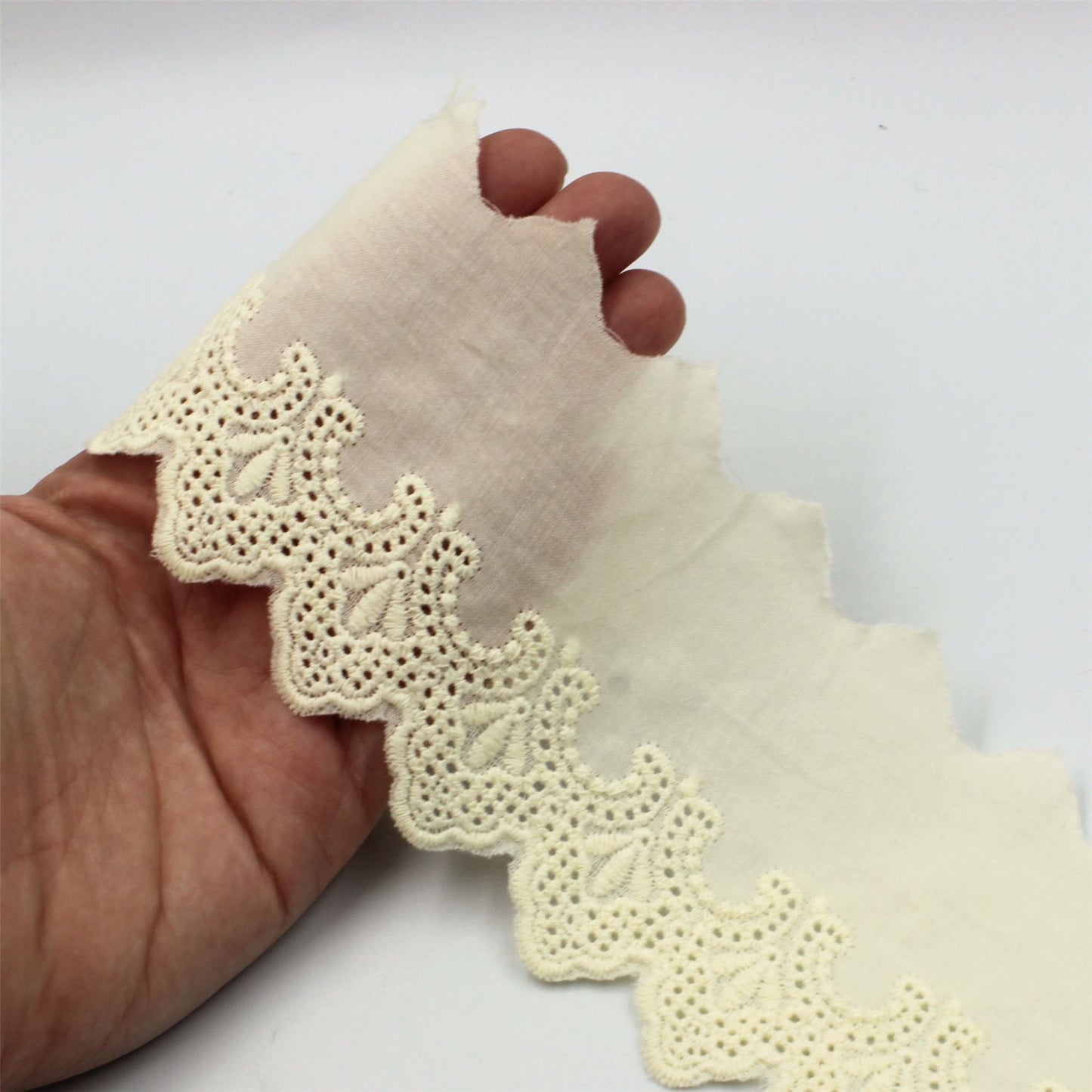 Scalloped Edge Broderie Anglaise 65mm 6148