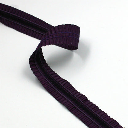 Stretch Pleated Edge Velvet Trim x 1m - 9310