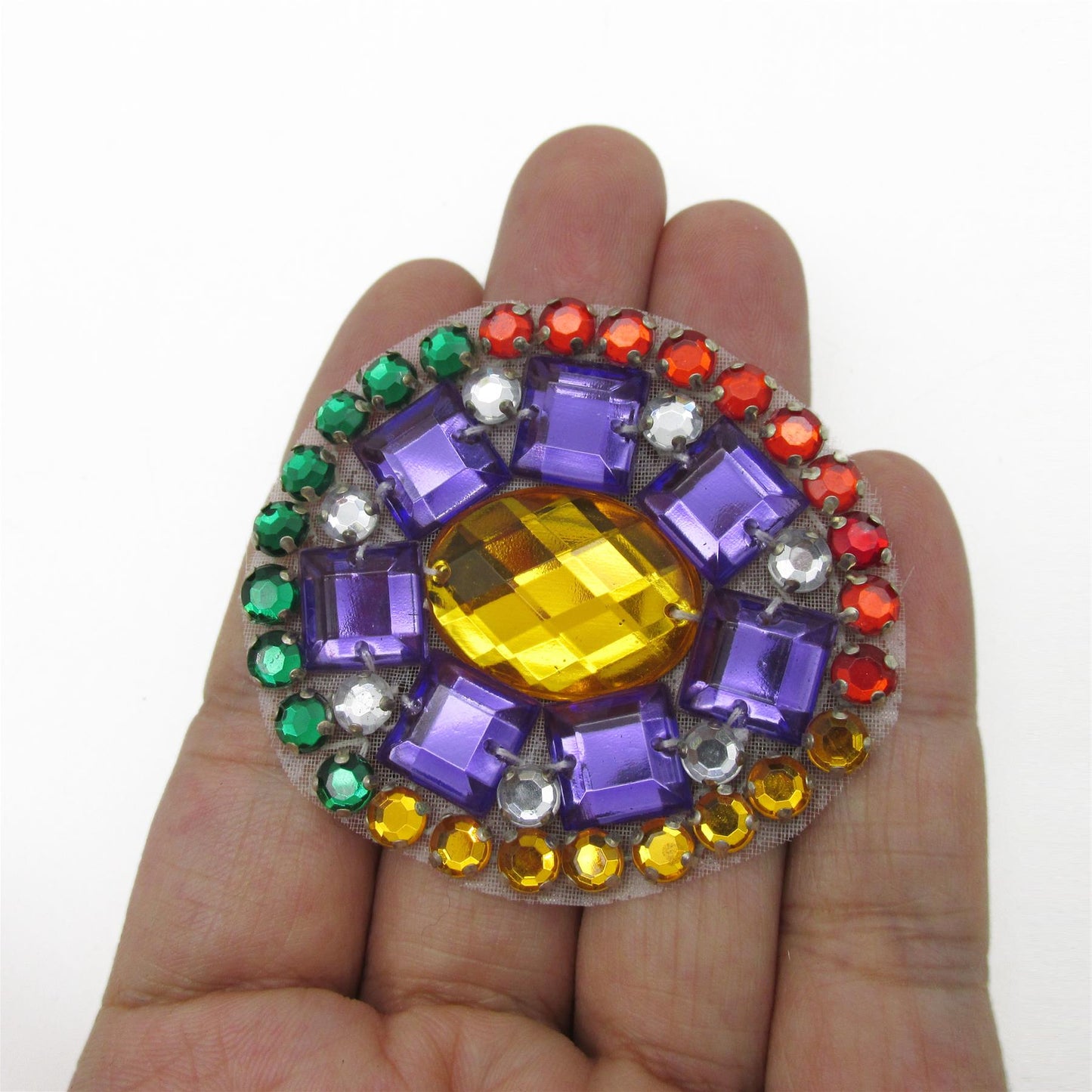 Oval Jewelled Motif - Multi - 55mm - 5401