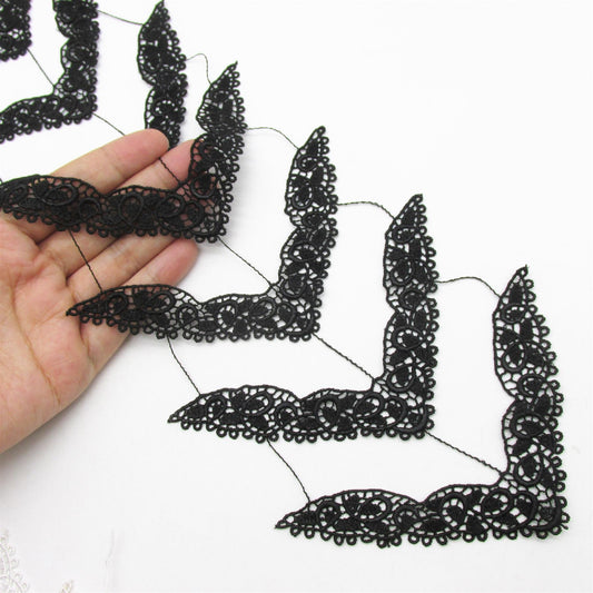 Large V Shaped Lace Motifs 15cm x10 - 9142