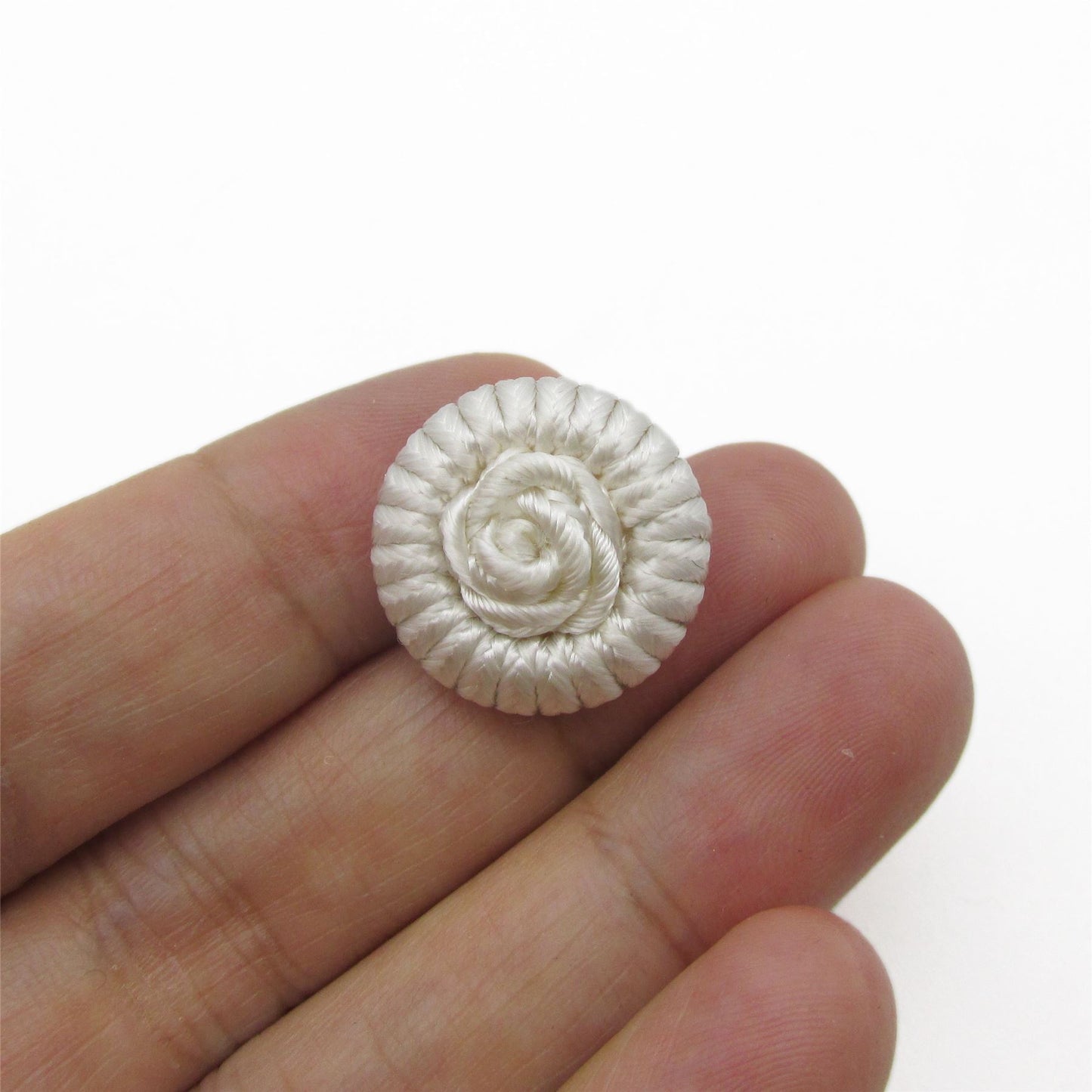 Corded Button with Curled Centre - 4361