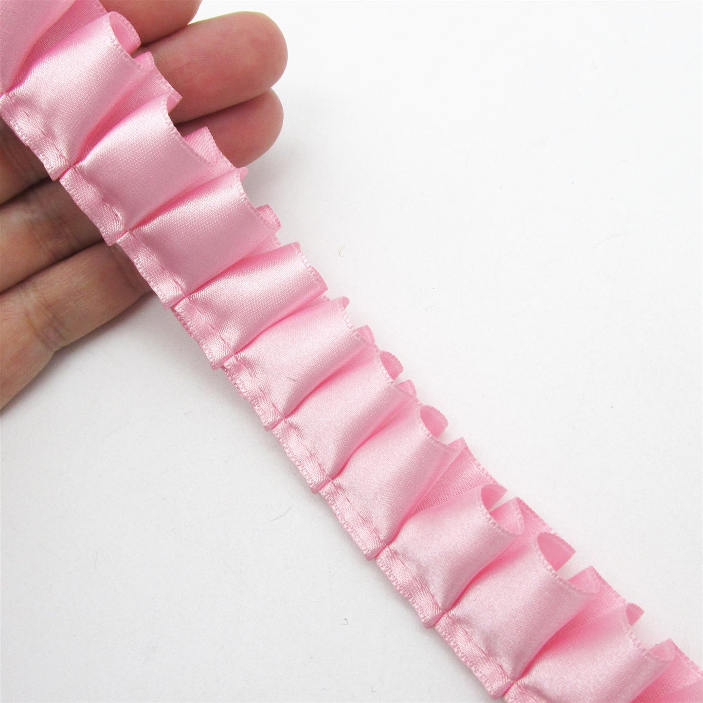 Box Pleated Double Satin Ribbon - 25mm - by the metre - 7232