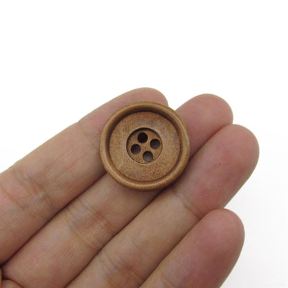 Wooden 4-Hole Buttons x 5pcs - 5309