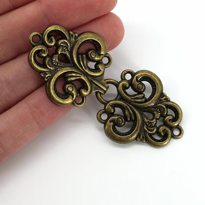 Ornate Baroque Metal Clasp - 68mm - 5607