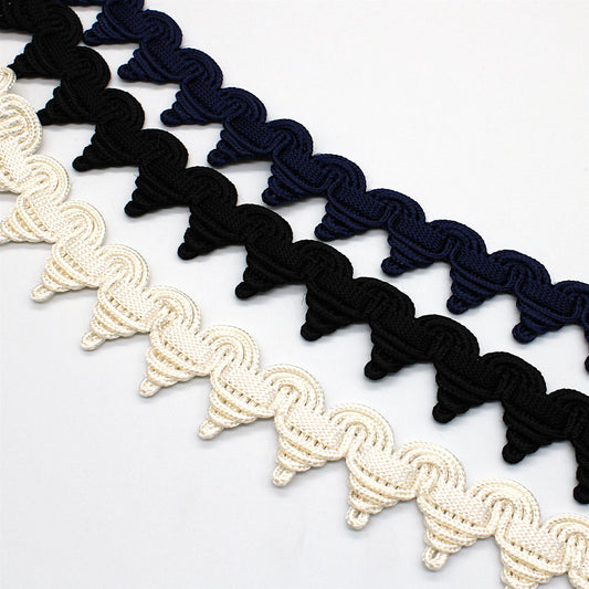Pointed Decorative Braid - 30mm - by the metre - 6489