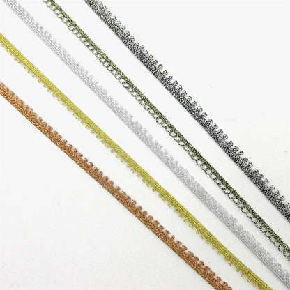 Tiny Metallic Braid With Single Picot Edging 3mm 7575