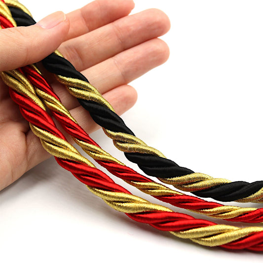 Red And Metallic Gold Twisted Cord 8127