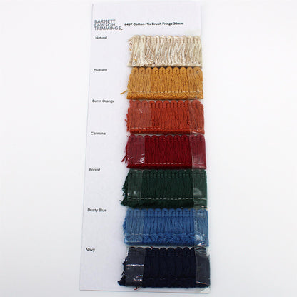 Shadecard - 7 'Standard' Cotton Brush Fringe Colours - SC - 6497