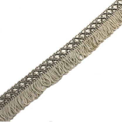 Vintage Gimp Braid with Looped Fringe - 28mm - by the metre - 0572