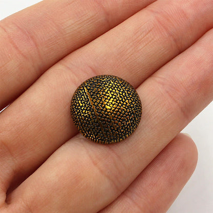 Metal Textured Pattern Dome Shank Button 6111