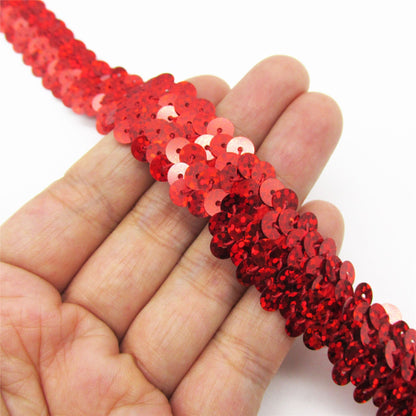 Iridescent Hologram Stretch Sequin Trim 20mm x 1m - 7997