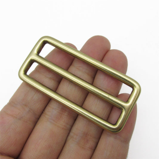 Rectangle Metal Tri Slider Buckle - 58mm - 5326