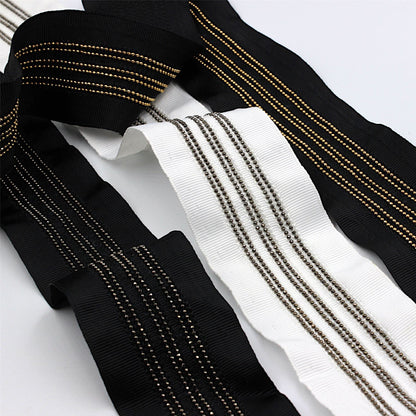 Grosgrain Braid With Ball Chain Detail 50mm 3291