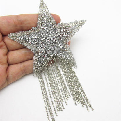 Iron-On Crystal Shooting Star 85mm - 6903