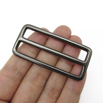 Rectangle Metal Tri Slider Buckle - 58mm - 5326