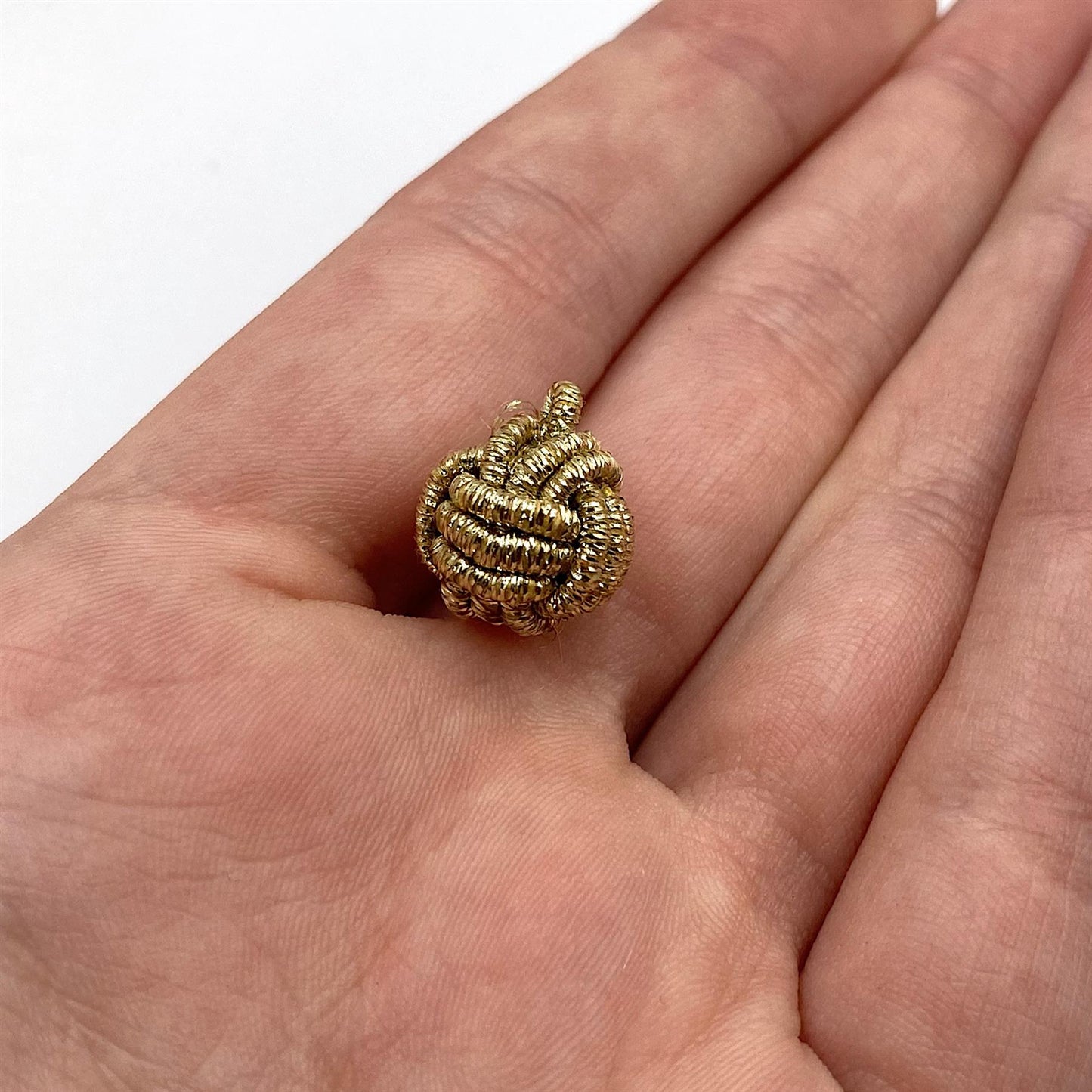 Lurex Chinese Knot Button - 7434