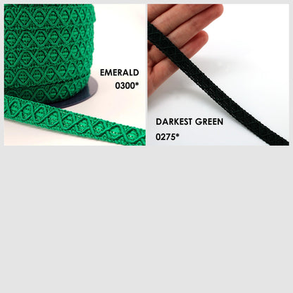 Gimp Braid with Criss Cross Design - 12mm - by the metre - 7980