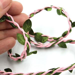 Plaited Cord With Leaves 6mm 6379