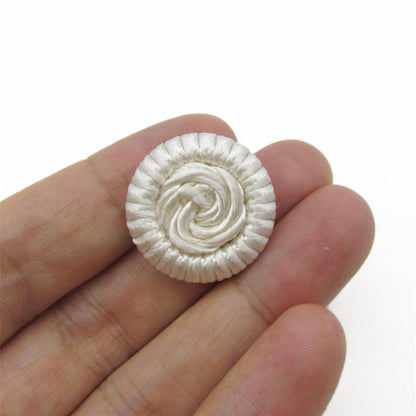 Corded Button with Curled Centre - 4361