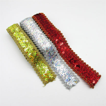 Hologram Sequin Stretch Braid - 35mm - by the metre - 7998