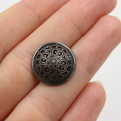 Ornate Filigree Metal Button 4411