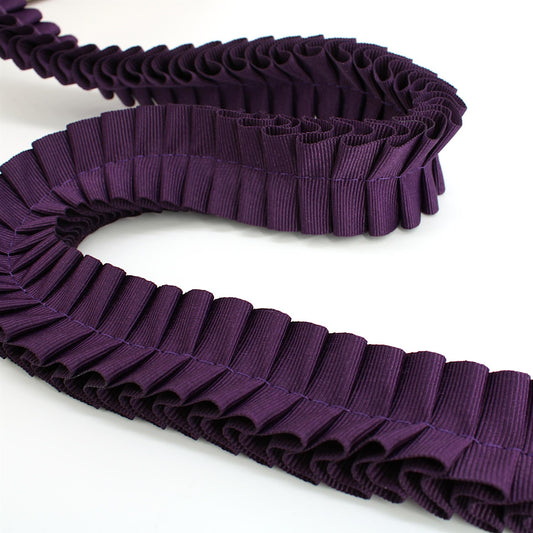 Luxury Ruffled Grosgrain Trim - 38mm - by the metre - 5603