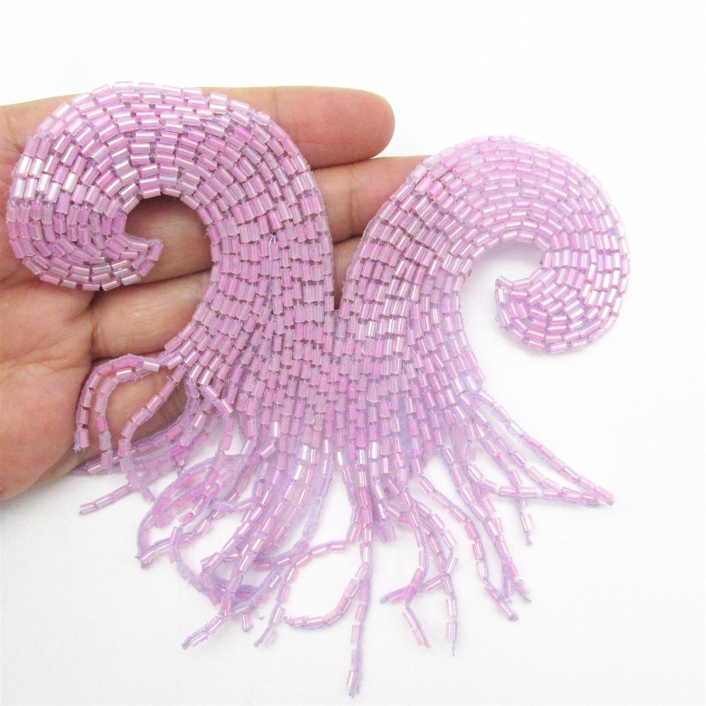 Double Curl and Dangles Motif - 12cm - 7283